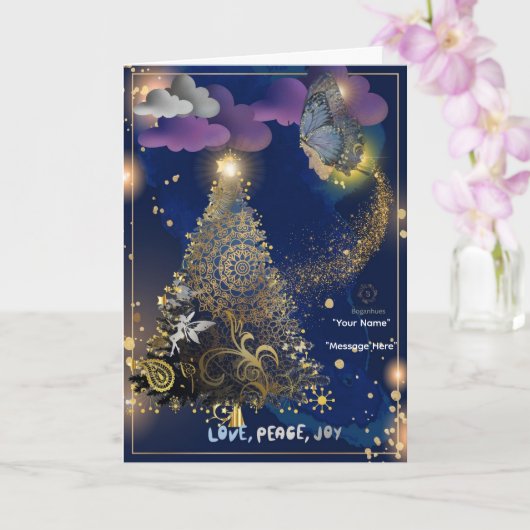 Boganhues Print Christmas Folded Greeting Card カード (蘭)