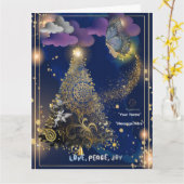 Boganhues Print Christmas Folded Greeting Card カード (黄色い花)