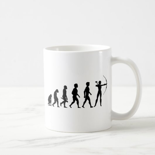Bogenschießen Pfeil Bogen Bogenschütze Zielscheibe コーヒーマグカップ (右)
