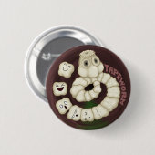 bogleech.com著サナダムシボタン 缶バッジ (正面&裏面)