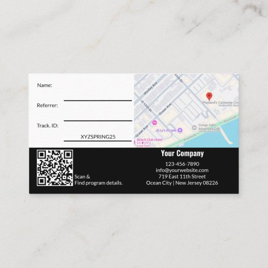 BOGO, 1を買取得1無料白黒従業員報酬 紹介カード (裏面)