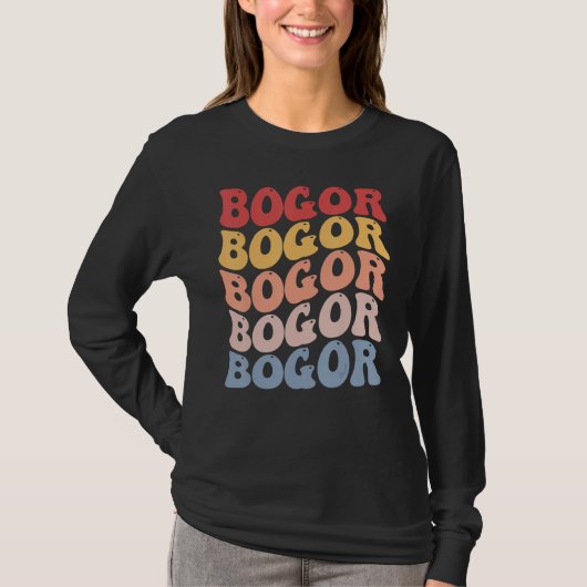 Bogor City Groovy Retro Tシャツ (正面)