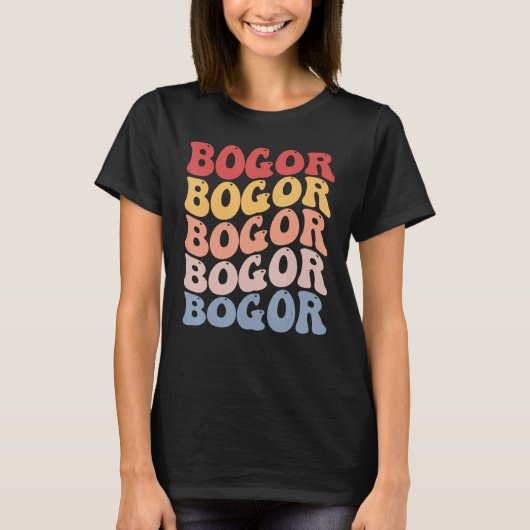 Bogor City Groovy Retro Tシャツ (正面)