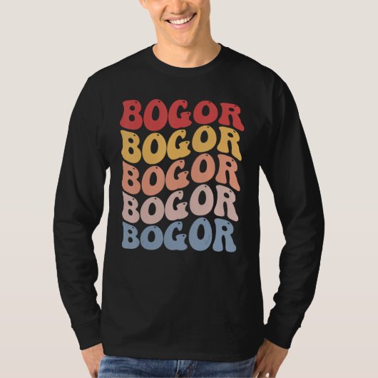 Bogor City Groovy Retro Tシャツ (正面)