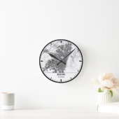Bogota Clock City Line Art ラウンド壁時計 (ホーム)
