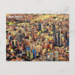 Bogotá, Colombia, City View Art ポストカード