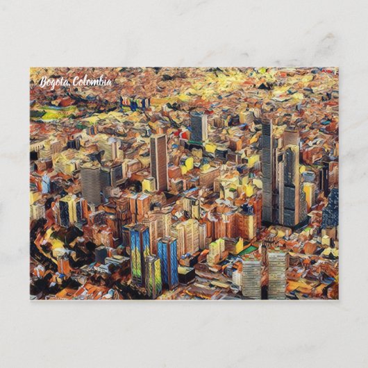 Bogotá, Colombia, City View Art ポストカード (正面)