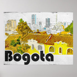 Bogota Colombia Vintage ポスター