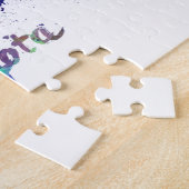 Bogota skyline in watercolor splatters ジグソーパズル (側面)