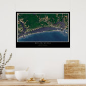 BogueバンクスNorth Carolina宇宙衛星Maから ポスター (キッチン)