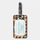 Bohemeのフクロウパターン-カスタムな荷物のラベル ラゲッジタグ (裏面縦)