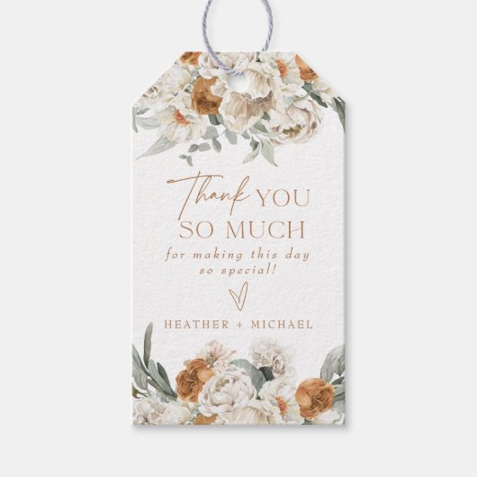 BOHEME 自然 Terracottaフローラありがとう ギフトタグ (正面)