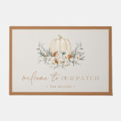 BOHEME Terracottaようこそ私たちのパッチカボチャ ドアマット (正面)