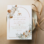 BOHEME Terracotta Floral Boho RN Nurse Graduation 招待状