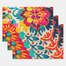 BOHEMIA 3枚の美しいboho-スタイルギフトラップ