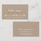 BOHEMIAM ARROWかわいい素朴なヒッピー白いかだ 名刺 (正面/裏面)