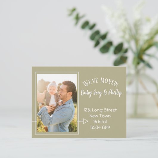 Bohemian住所の変更写真はがき 案内ポストカード (スタンド正面)