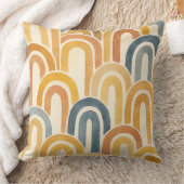 Bohemian arch fish scale painted pattern クッション (ブランケット)