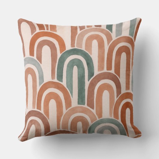 Bohemian arch fish scale painted pattern クッション (裏面)