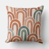 Bohemian arch fish scale painted pattern クッション (正面)