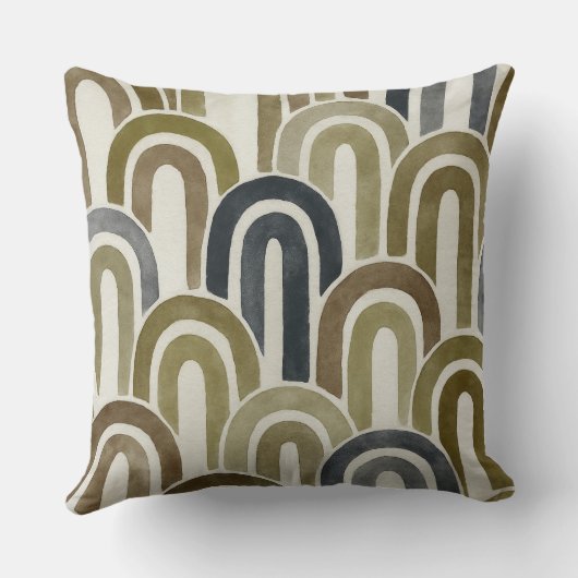 Bohemian arch fish scale painted pattern クッション (裏面)