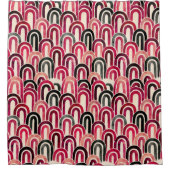 Bohemian arch fish scale painted pattern シャワーカーテン (正面)