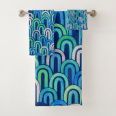 Bohemian arch fish scale painted pattern バスタオルセット (インサイチュ)