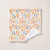 Bohemian arch fish scale painted pattern バスタオルセット (ウォッシュタオル)