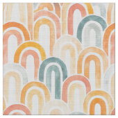 Bohemian arch fish scale painted pattern ファブリック (クローズアップ)