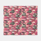 Bohemian arch fish scale painted pattern フリースブランケット (正面(横))