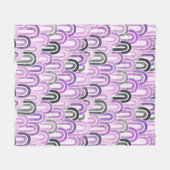 Bohemian arch fish scale painted pattern フリースブランケット (正面(横))