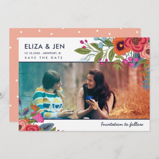 Bohemian Boquet写真Save the Date セーブザデート (正面/裏面)