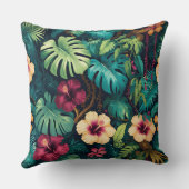 Bohemian Botanical Jungle | Lush Tropical Plant &  クッション (裏面)