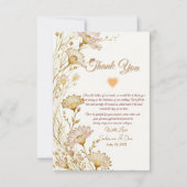 Bohemian, botanical style  サンキューカード (正面)