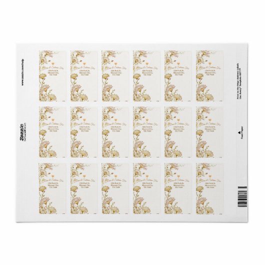 Bohemian, botanical style  ラベル (フルシート)