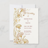 Bohemian, botanical style Invitation 招待状 (正面)