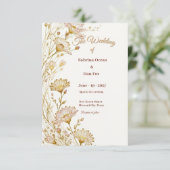 Bohemian, botanical style Invitation 招待状 (スタンド正面)