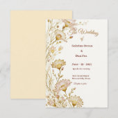 Bohemian, botanical style Invitation 招待状 (正面/裏面)