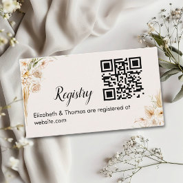 Bohemian Bridal Shower with Beige and Yellow Bloom エンクロージャーカード