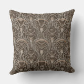 Bohemian brown scallops pattern クッション (裏面)