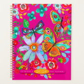 Bohemian Butterfly Floral 2026 Day Planner プランナー手帳 (正面)