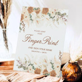 Bohemian Calla Lilies Fingerprint Guest 台座サイン