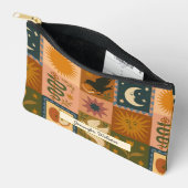 Bohemian Celestial Patchwork with Mystical Symbols アクセサリーポーチ (見開き)