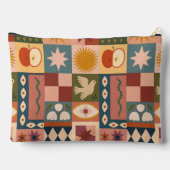 Bohemian Celestial Patchwork with Mystical Symbols アクセサリーポーチ (裏面)