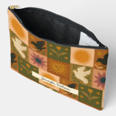 Bohemian Celestial Patchwork with Mystical Symbols アクセサリーポーチ (見開き)