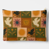 Bohemian Celestial Patchwork with Mystical Symbols アクセサリーポーチ (裏面)