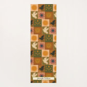 Bohemian Celestial Patchwork with Mystical Symbols ヨガマット (裏面)