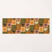 Bohemian Celestial Patchwork with Mystical Symbols ヨガマット (正面(横))