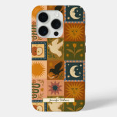 Bohemian Celestial Patchwork with Mystical Symbols Case-Mate iPhoneケース (裏面)
