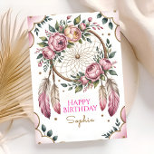 Bohemian Chic Birthday Wishes カード